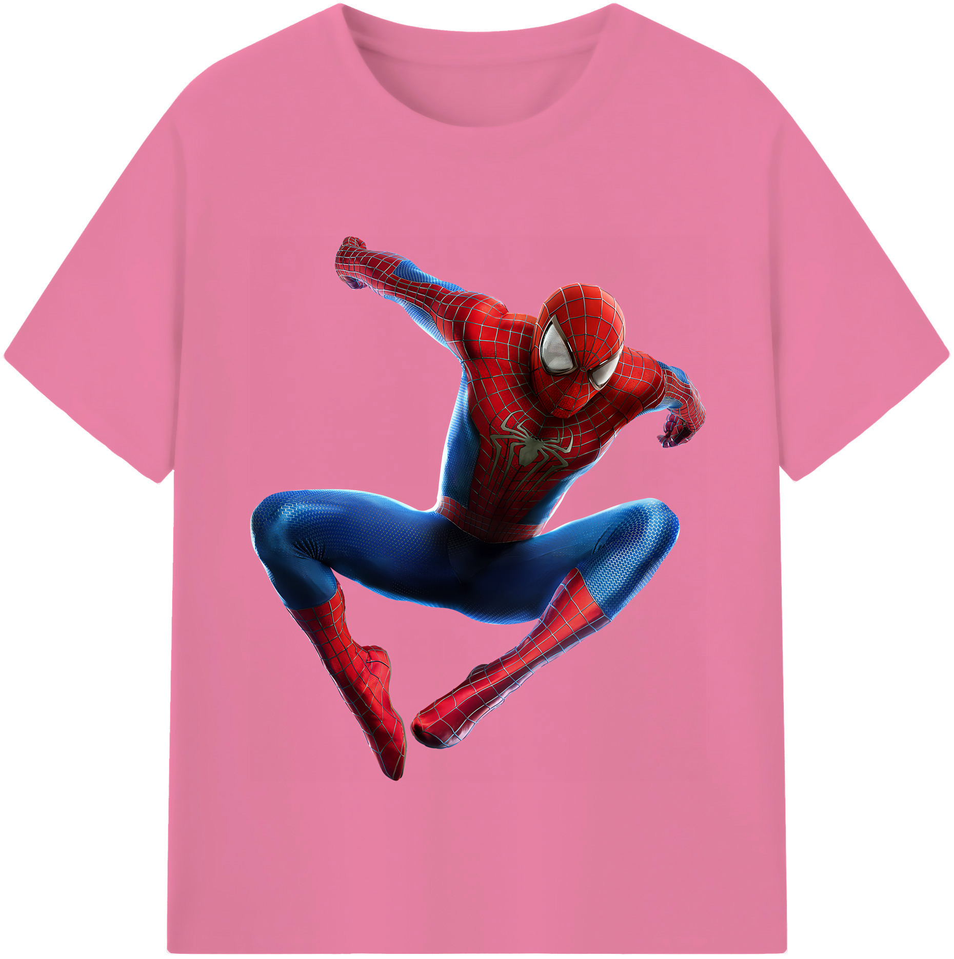 （画像用） Spider Man スパイダーマン 綿100％半袖Tシャツ（フロントプリント）